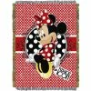 Cheapest ⭐ Northwest Minnie Mouse Bowtique Forever Minnie Woven Tapestry Throw ????