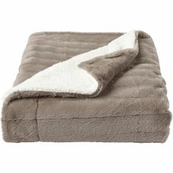 Promo ⌛ Lavish Home Jacquard Faux Rabbit Fur 60 In. X 70 In. Throw Blanket ✔️ -Ella Jayne shop unnamed file 1183