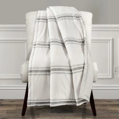 Best Sale ???? Lush Decor Farmhouse 50 X 60 In. Stripe Throw ???? -Ella Jayne shop unnamed file 1186