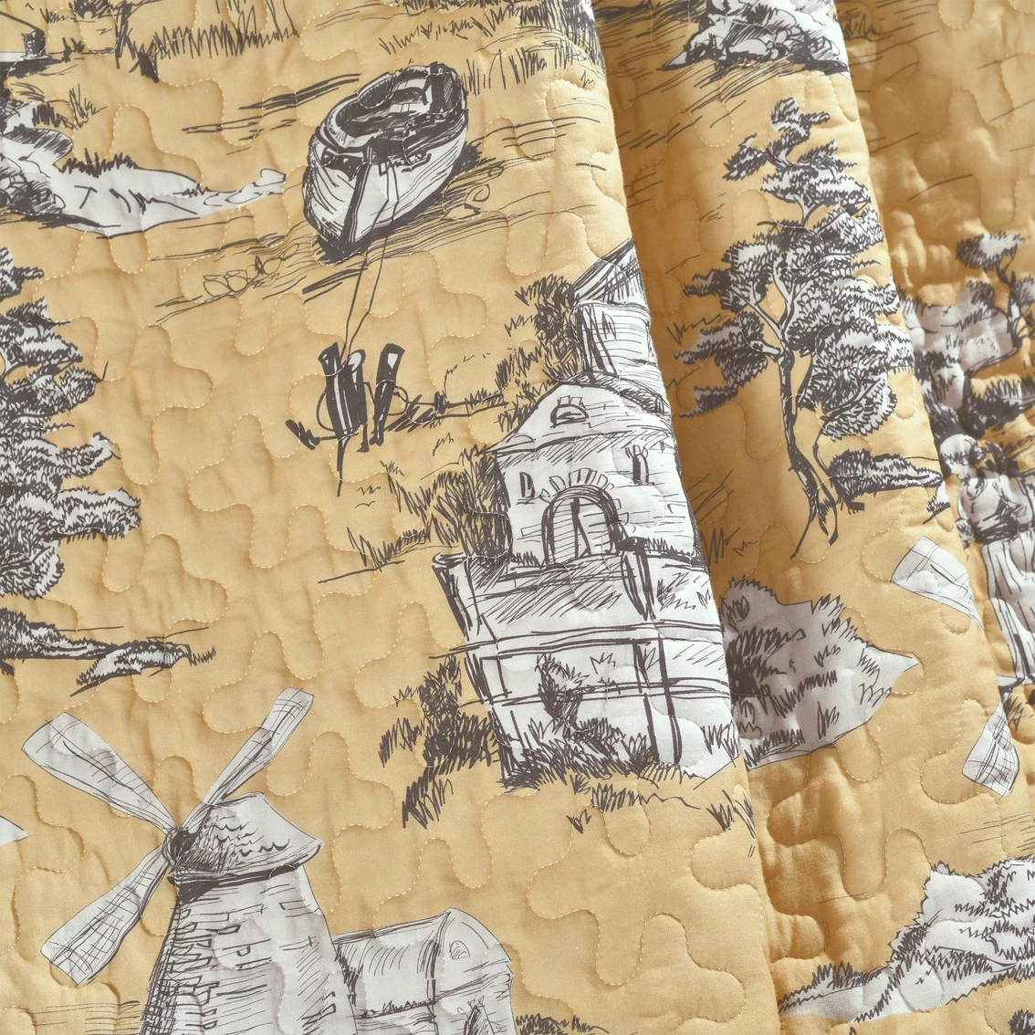 Top 10 ???? Lush Decor French Country Toile Cotton Reversible Throw ✔️ 5 Top 10 ???? Lush Decor French Country Toile Cotton Reversible Throw ✔️ - Image 3