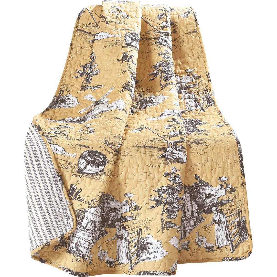 Top 10 ???? Lush Decor French Country Toile Cotton Reversible Throw ✔️ 9 Top 10 ???? Lush Decor French Country Toile Cotton Reversible Throw ✔️ - Image 7