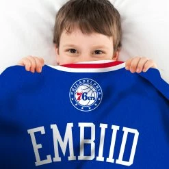 Brand new ???? NBA Sleep Squad Philadelphia 76ers Joel Embiid Jersey Raschel Plush Blanket ???? -Ella Jayne shop unnamed file 1365