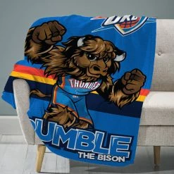 Deals ???? NBA Sleep Squad Oklahoma City Thunder Rumble The Bison Raschel Plush Blanket ???? -Ella Jayne shop unnamed file 1436