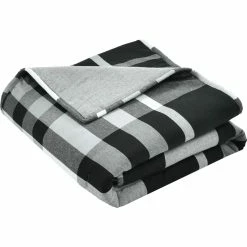 Budget ???? Lush Decor Farmhouse Yarn Dyed Plaid Throw Black/White Single 50X60 ????