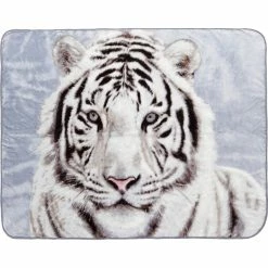 Budget ???? Shavel Home Products White Tiger High Pile Luxury 60 X 80 In. Oversized Throw ????