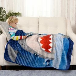 Outlet ???? Haven Shark Plush Throw Blanket 40 In. X 5 0 In. ???? -Ella Jayne shop unnamed file 1552