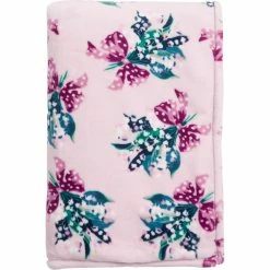 Best deal ???? Vera Bradley Happiness Returns Pink Plush Throw Blanket ????