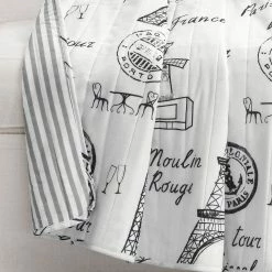 Promo ???? Lush Decor Paris Bonjour Reversible Cotton Throw 50 X 60 ???? -Ella Jayne shop unnamed file 1667