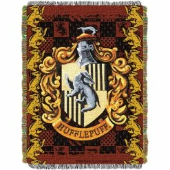 Cheap ???? Northwest Harry Potter Hufflepuff Crest Woven Tapestry Throw ✔️