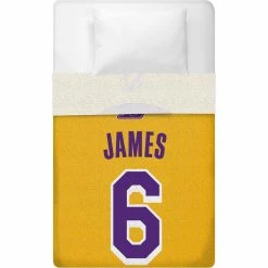 Coupon ⭐ NBA Sleep Squad Los Angeles Lakers LeBron James Jersey Raschel Plush Blanket ???? -Ella Jayne shop unnamed file 1805