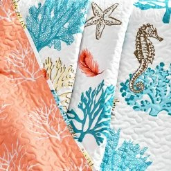 Top 10 ???? Lush Decor Coastal Reef Feather Throw Blue/Coral Single 50 X 60 ???? -Ella Jayne shop unnamed file 1905