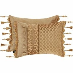 Discount ???? J. Queen New York Sicily Gold Boudoir Decorative Throw Pillow ????