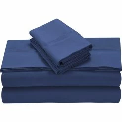 Best Pirce ???? Tribeca Living Super Soft Solid Easy Care Extra Deep Pocket Sheet Set ⭐