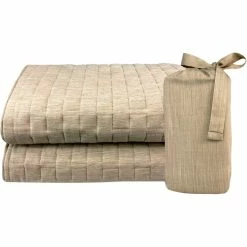 Promo ???? BedVoyage Eco-Melange Rayon Bamboo Cotton Quilted Standard Shams, 2 Pc. ????